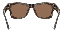 Shop Dolce & Gabbana Logo Signature Square Sunglasses in Black On Red Havana online.