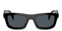 Shop PRADA Logo Signature Pillow Sunglasses in Black online.