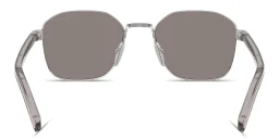 Shop PRADA Logo Signature Square Sunglasses in Silver online.