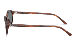 Shop Ray-Ban Sam Unisex Irregular Sunglasses in Striped Havana online.