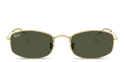 Shop Ray-Ban Logo Signature Unisex Irregular Sunglasses in Arista Gold online.