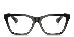 Shop BURBERRY Check Cat-Eye Eyeglasses in Grey Check online.