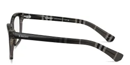 Shop BURBERRY Check Cat-Eye Eyeglasses in Grey Check online.