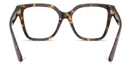 Shop BURBERRY Equestrian Knight Square Eyeglasses in Dark Havana online.