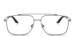 Shop Dolce & Gabbana Engraved Logo Wide Pilot Eyeglasses in Gunmetal online.