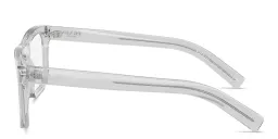 Shop PRADA Logo Signature Pillow Eyeglasses in Crystal Grey online.