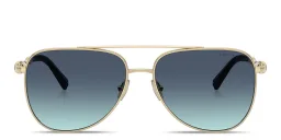 Shop TIFFANY Knot Pilot Sunglasses in Pale Gold online.