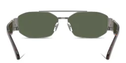 Shop VERSACE Medusa Irregular Sunglasses in Gunmetal online.