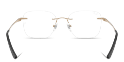 Shop Ray-Ban Titanium Optics Unisex Rimless Square Eyeglasses in Rose Gold online.