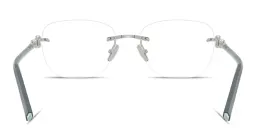 Shop TIFFANY Tiffany HardWear Unisex Rimless Square Eyeglasses in Silver online.