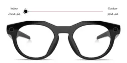 Shop Oakley Meta HSTN Limited Edition Transitions® Unisex Round Sunglasses in Black online.
