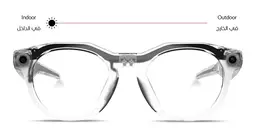 Shop Oakley Meta HSTN Limited Edition Transitions® Unisex Round Sunglasses in Clear online.