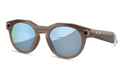 Shop Oakley Meta HSTN Limited Edition Unisex Round Sunglasses in Brown Smoke online.