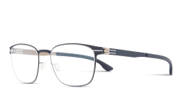 Shop ic! berlin Tilmann Unisex Square Eyeglasses in Gold online.