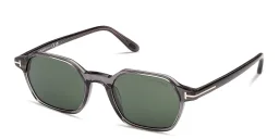 Shop TOM FORD Joey Irregular Sunglasses in Transparent Grey online.