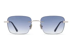 Shop TOM FORD Jake Unisex Rimless Rectangle Sunglasses in Palladium online.