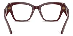 Shop Dolce & Gabbana Bee Butterfly Eyeglasses in Bordeaux online.