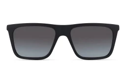 Shop Emporio Armani Clip-On Square Eyeglasses in Black online.