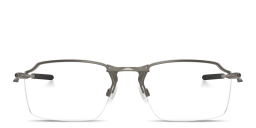 Shop Oakley Tailback 2.0 Wide Half-Rim Rectangle Eyeglasses in Matte Gunmetal online.