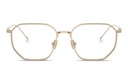 Shop BRUNELLO CUCINELLI Irregular Titanium and Horn Eyeglasses With Blue Light Lenses in Gold online.