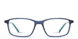 Shop MONOSTROM Rectangle Eyeglasses in Transparent dark blue online.