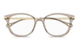 Shop Chloe Aly Square Eyeglasses in Transparent Brown online.