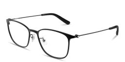 Shop MONTBLANC Snowcap Square Eyeglasses in Black online.