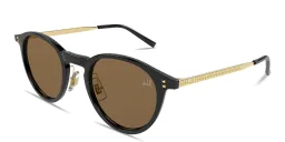 Shop Dunhill Engraved Logo Panthos Sunglasses in Black online.