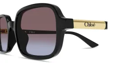 Shop Chloe Judy Rectangle Sunglasses in Black online.