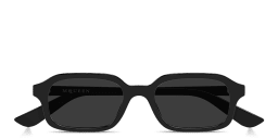 Shop Alexander McQueen Spike Rectangle Sunglasses in Black online.