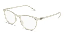 Shop SAINT LAURENT Logo Signature Unisex Panthos Eyeglasses in Transparent Cream online.