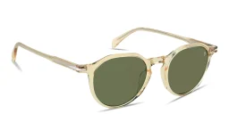 Shop DAVID BECKHAM Talisman Panthos Sunglasses in Transparent Yellow online.