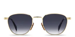 Shop DAVID BECKHAM Talisman Panthos Sunglasses in Polished Gold online.