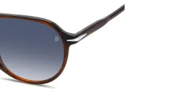 Shop DAVID BECKHAM Talisman Pilot Sunglasses in Brown Horn online.