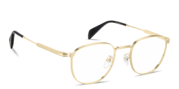 Shop DAVID BECKHAM Talisman Panthos Eyeglasses in Gold online.