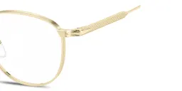 Shop DAVID BECKHAM Talisman Panthos Eyeglasses in Gold online.