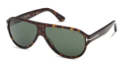Shop TOM FORD Samuele Pilot Sunglasses in Dark Havana online.