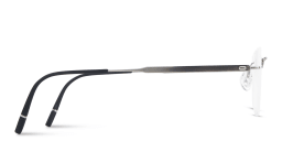 Shop Silhouette The Visionary Rimless Rectangle Eyeglasses in Silver online.