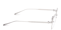 Shop AKONI Juno-Four Unisex Wide Rimless Rectangle Eyeglasses in Silver online.
