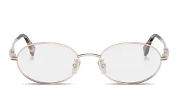 Shop FENDI Fendigraphy Oval Eyeglasses in Rose Gold online.
