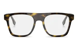 Shop FENDI Diagonal Square Eyeglasses in Dark Havana online.