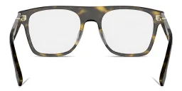 Shop FENDI Diagonal Square Eyeglasses in Dark Havana online.