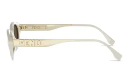 Shop FENDI Fendigraphy Cat-Eye Sunglasses in Ivory online.