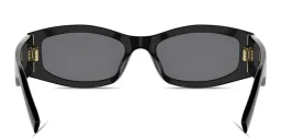 Shop FENDI Forever Fendi Rectangle Sunglasses in Black online.