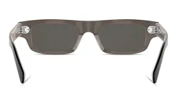 Shop CELINE CELINE 3 Dots HD Rectangular Sunglasses in Black Transparent Beige online.