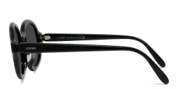 Shop LOEWE Slim Round Sunglasses in Black online.