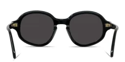 Shop LOEWE Slim Round Sunglasses in Black online.