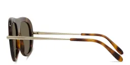 Shop LOEWE Slim Oversized Pilot Sunglasses in Havana Classic online.