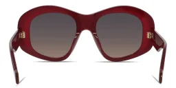 Shop LOEWE Anagram Oversized Irregular Sunglasses in Opaline bordeaux online.