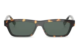 Shop FENDI FF Squared Cat-Eye Sunglasses in Dark Havana online.